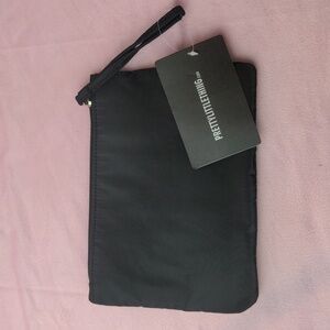 PrettyLittleThing Black Nylon Pouch Clutch Bag